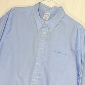 Brooks Brothers Regent Light Blue Oxford Button Down Shirt Mens XXL Long Sleeve
